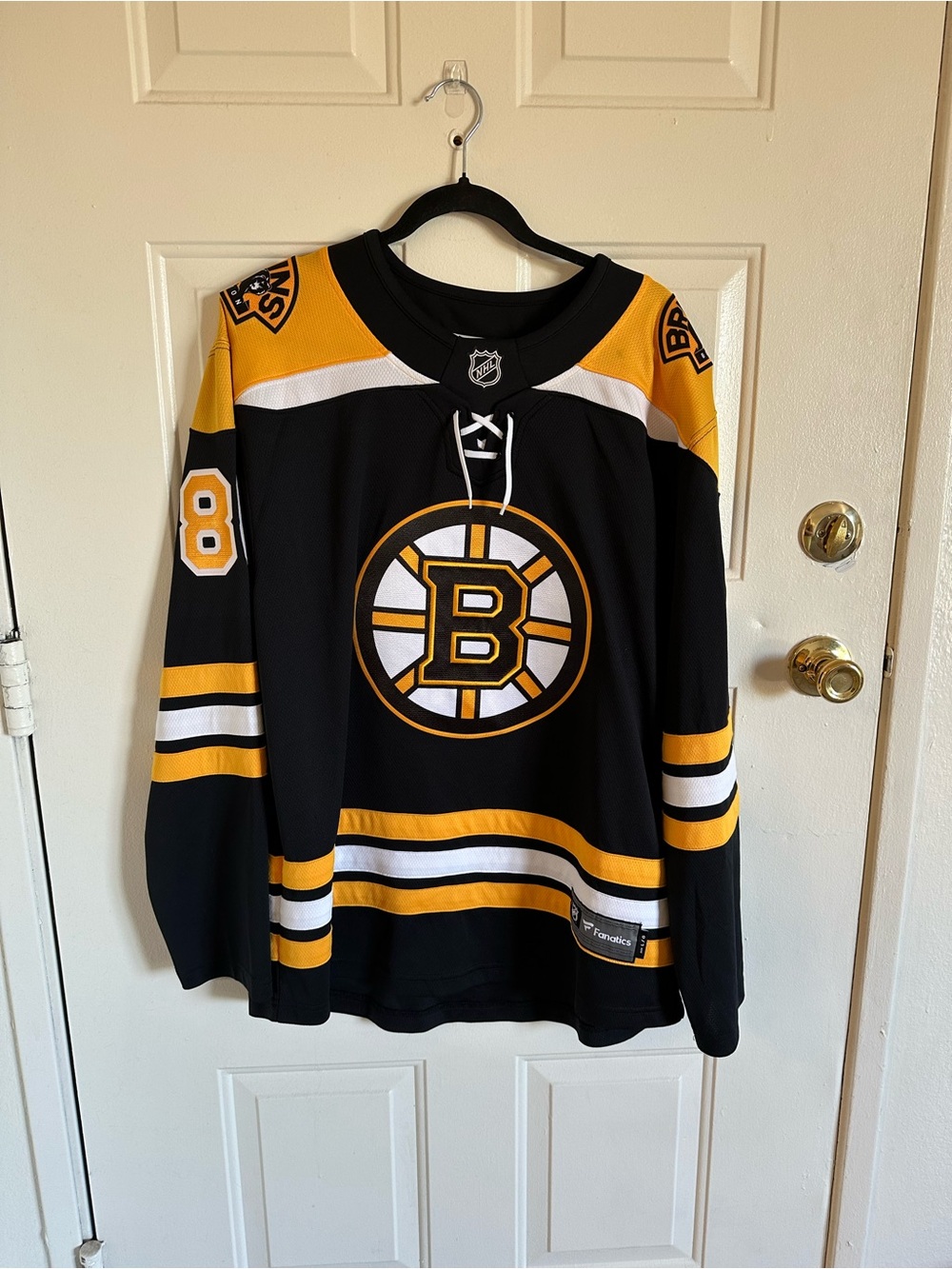 Fanatics Boston Bruins Black and Gold Hockey Jersey